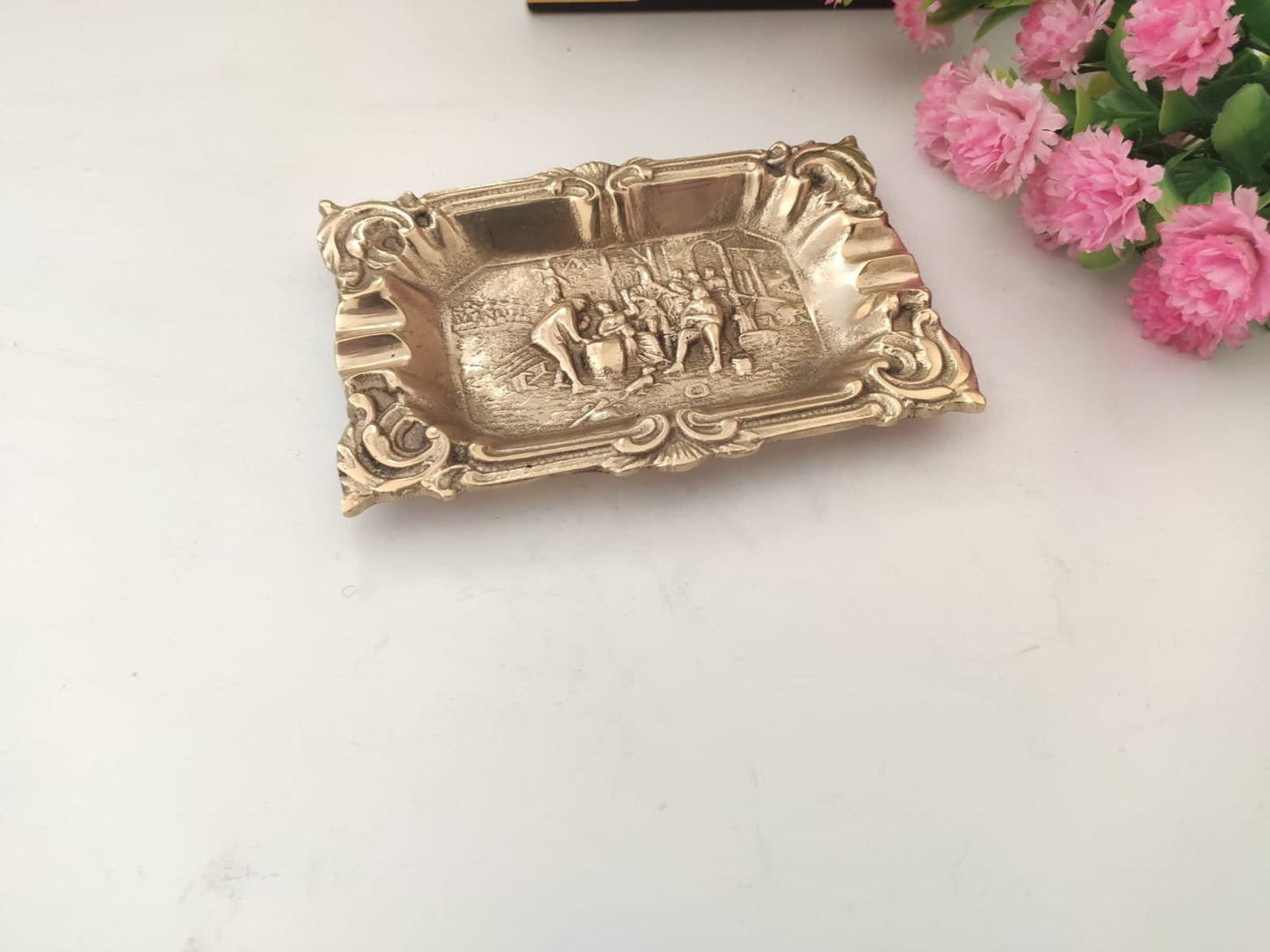 Brass ashtray home decor - solid brass ashtray- collection
