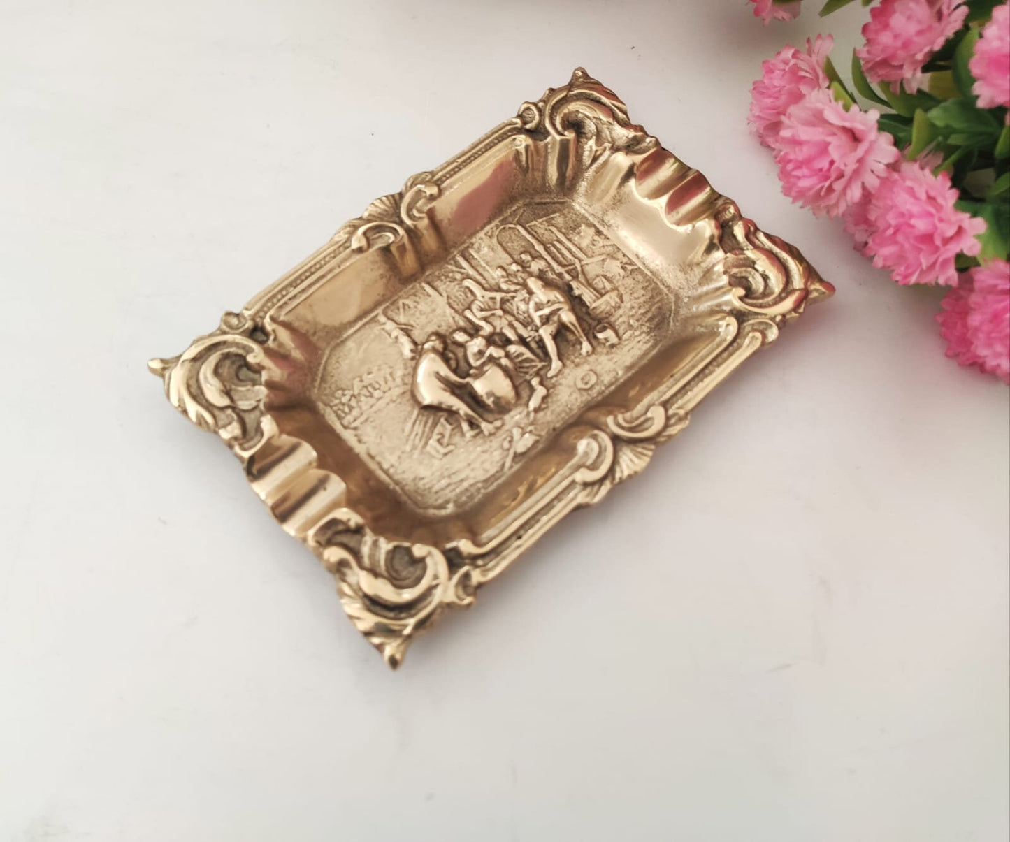 Brass ashtray home decor - solid brass ashtray- collection