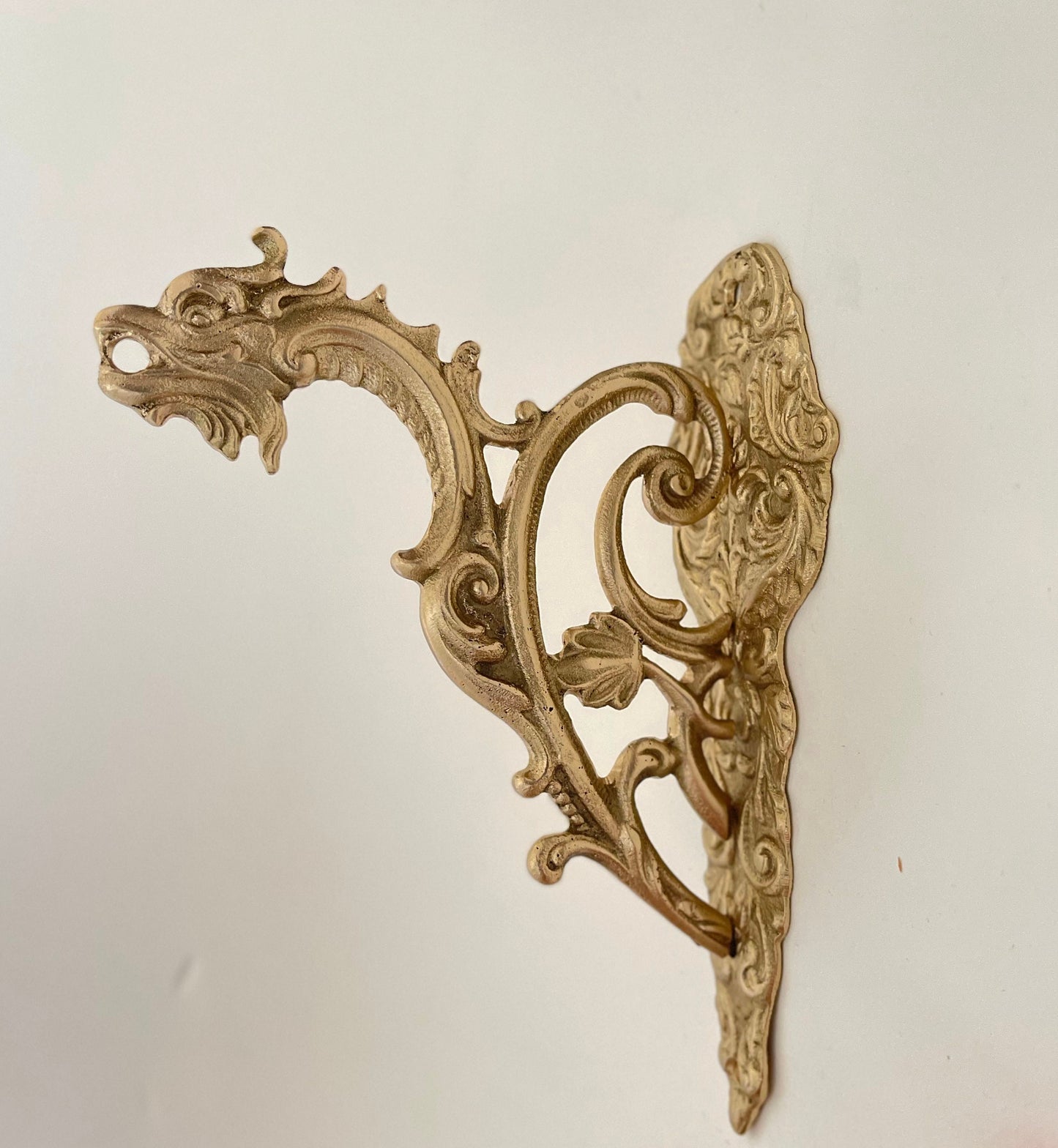 Planters Hanger Minimalist Plant bracket Brass Wall hook dragon figure vintage style Plant Hooks