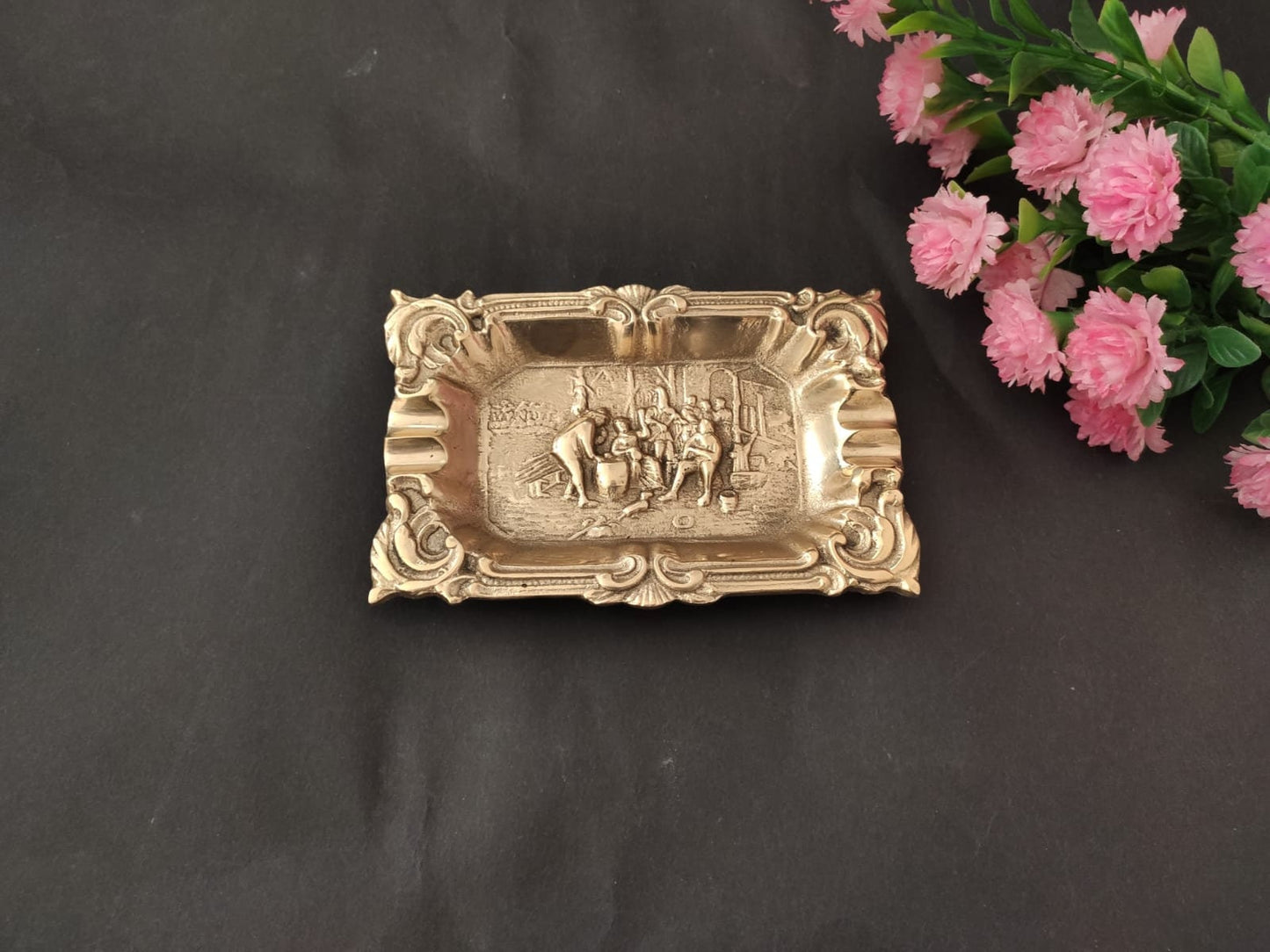 Brass ashtray home decor - solid brass ashtray- collection
