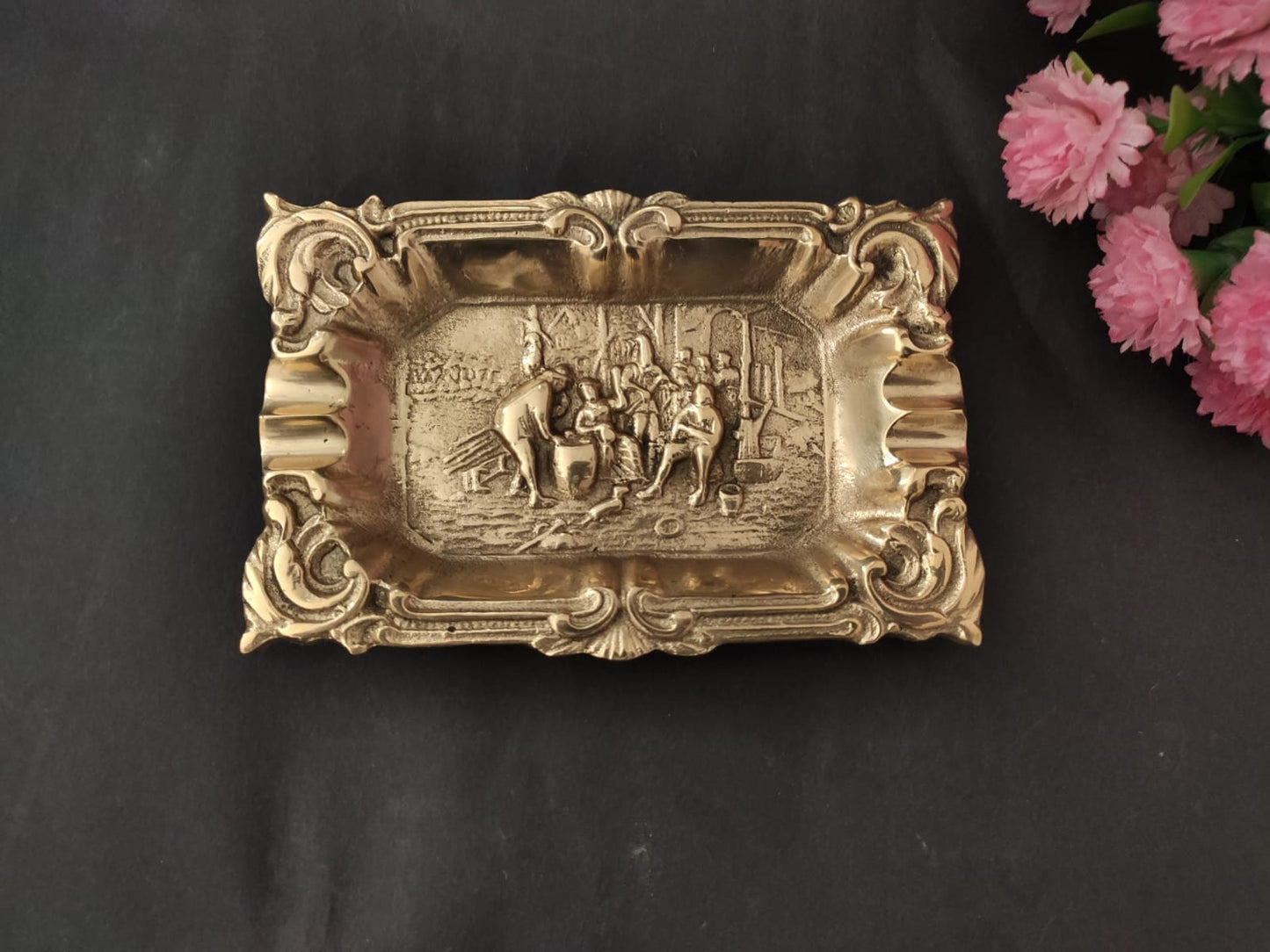 Brass ashtray home decor - solid brass ashtray- collection